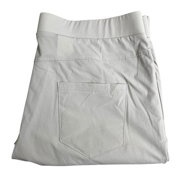 NUNO women's pants M off white light gray pull on italian fabric - Picture 8 of 8
